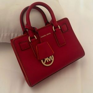 RED MINI TOP HANDLE/CROSSBODY MICHAEL KORS BAG